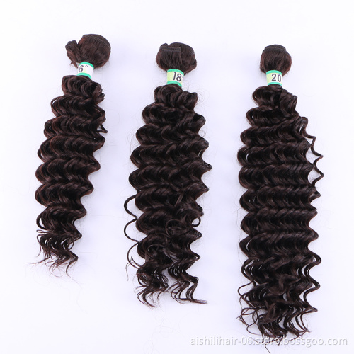 AiShiLi Hair Factory Wholesale Pure Color  Deep Wave Crochet Braiding Hair Wigs Heat Resistant Synthetic Extension hair Wig